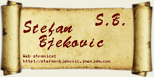 Stefan Bjeković vizit kartica